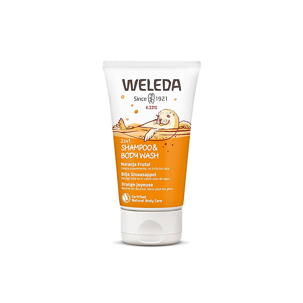 Image of Weleda Kids 2in1 Shampoo & Body Wash Blije Sinaasappel