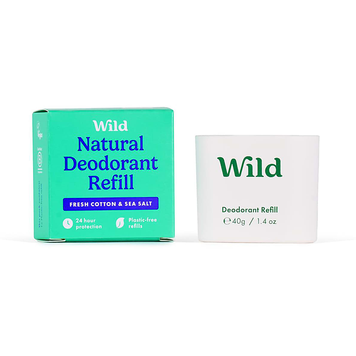 Wild Deodorant Refill Fresh Cotton & Sea Salt Big Green Smile