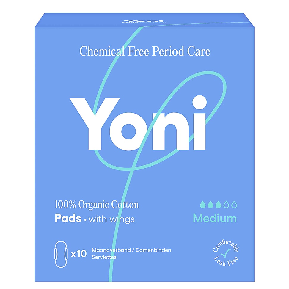 Yoni Biologisch Katoenen Maandverband Medium 10 stuks 8717953157751